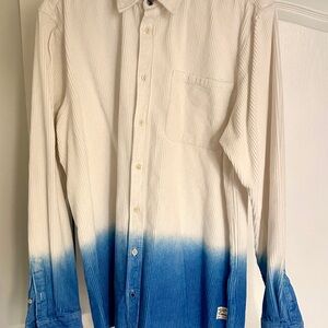 Scotch & Soda Dip Dye Corduroy Shirt — Size XL